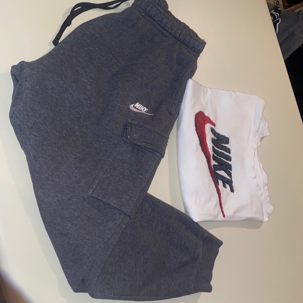 Nike XL top and Nike M grey joggers